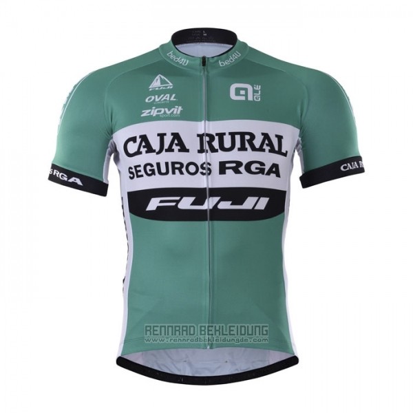 2018 Fahrradbekleidung Caja Rural Grun Wei Trikot Kurzarm Tragerhose